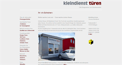 Desktop Screenshot of kleindienst-tueren.de