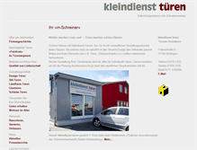 Tablet Screenshot of kleindienst-tueren.de